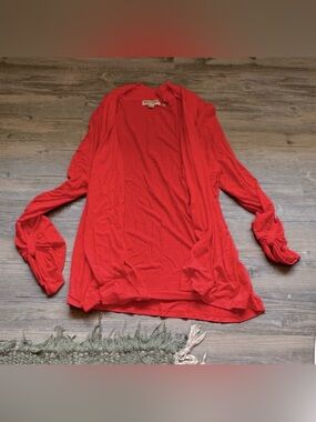 Repeat Draped Open Front Waterfall Cardigan